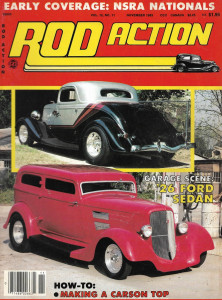 ROD ACTION 1983 NOV - '26 FORD SEDAN, MAKING A CARSON TOP, '37 FORD PICKUP